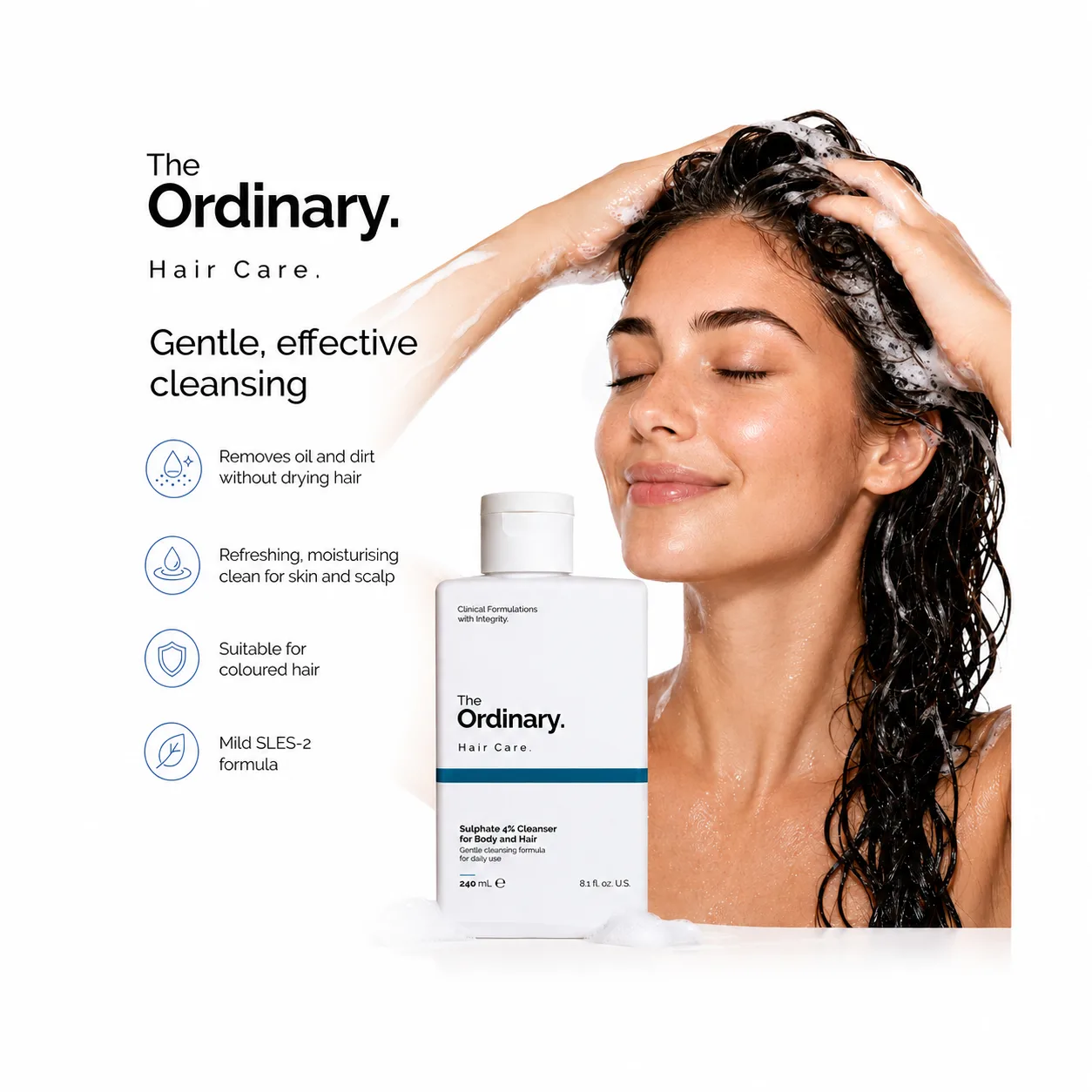 The Ordinary Sulphate 4% Cleanser for Body and Hair 240ml - Image 3