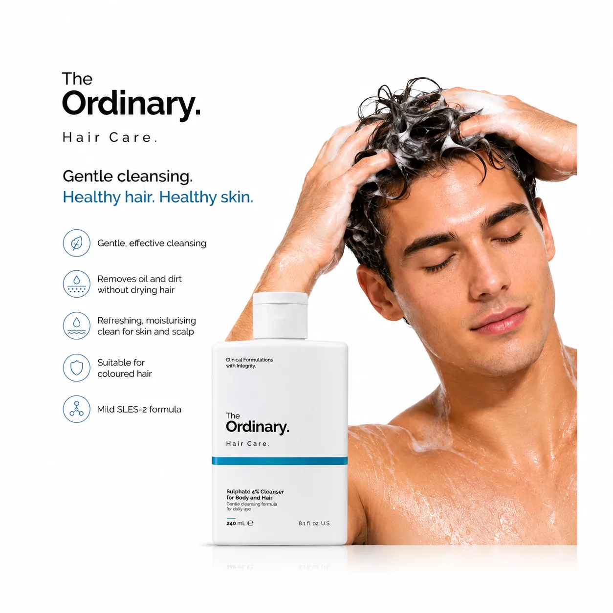 The Ordinary Sulphate 4% Cleanser for Body and Hair 240ml - Image 4